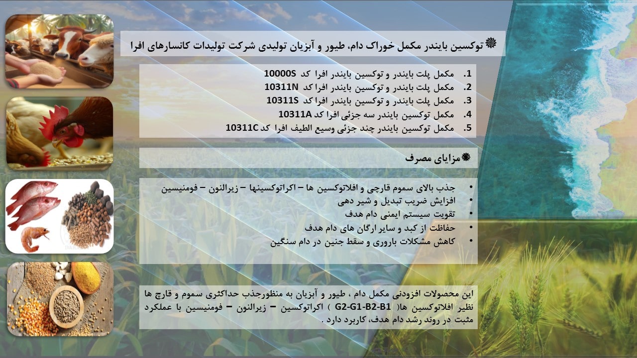 کاتالوگ محصولات دام و طیور کانسارهای افرا
